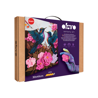 OKTO Air-Dry Clay 3D Painting Kit – Kit Hummingbirds (11.8 x 15.7 in)