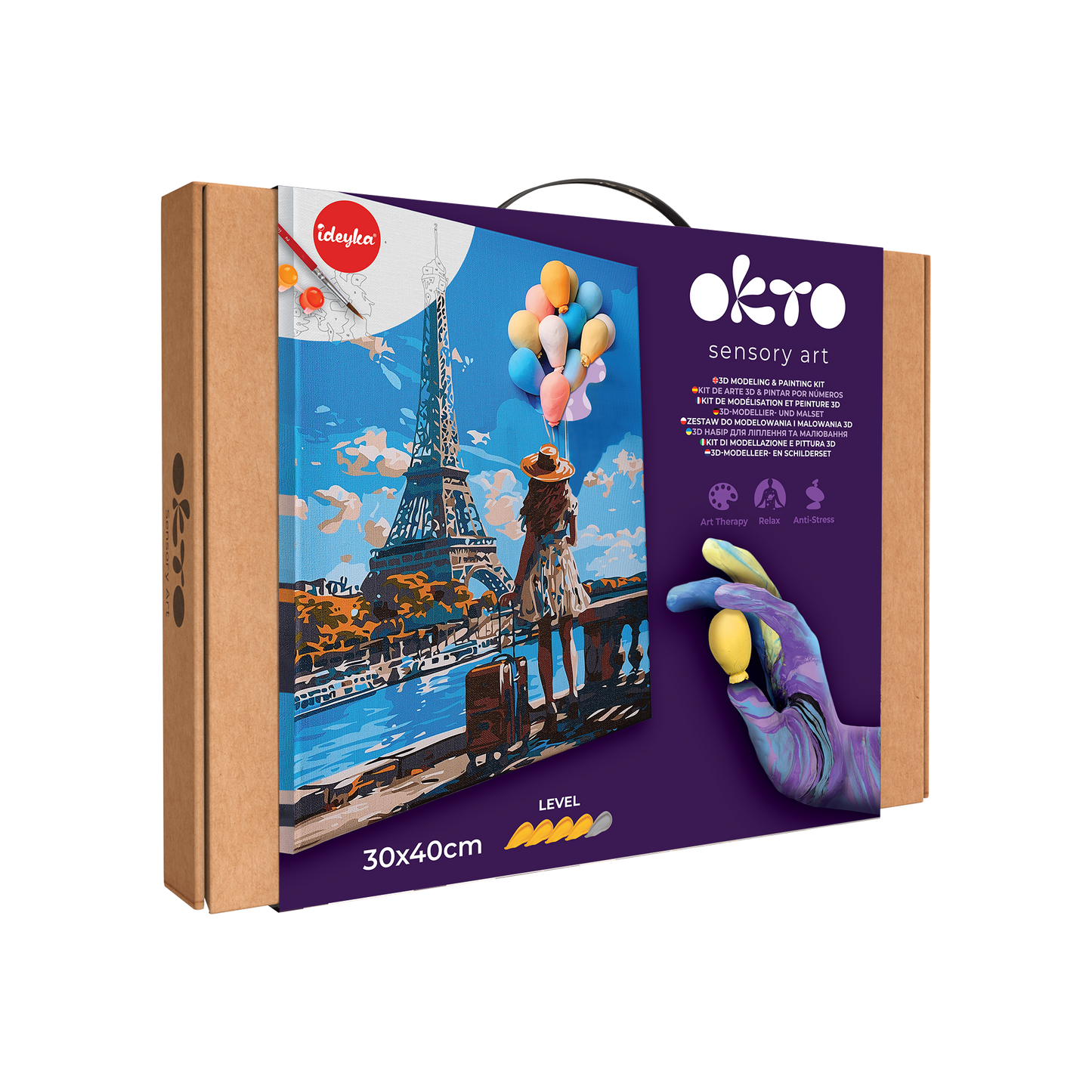 OKTO Air-Dry Clay 3D Painting Kit – Greetings From Paris (11.8 x 15.7 in)