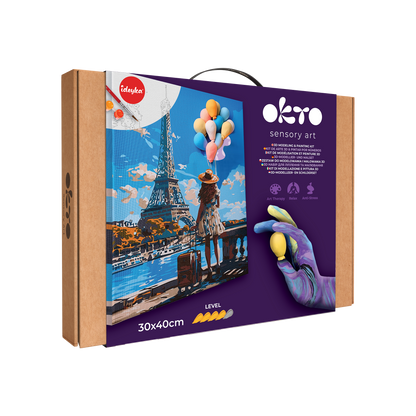 OKTO Air-Dry Clay 3D Painting Kit – Greetings From Paris (11.8 x 15.7 in)