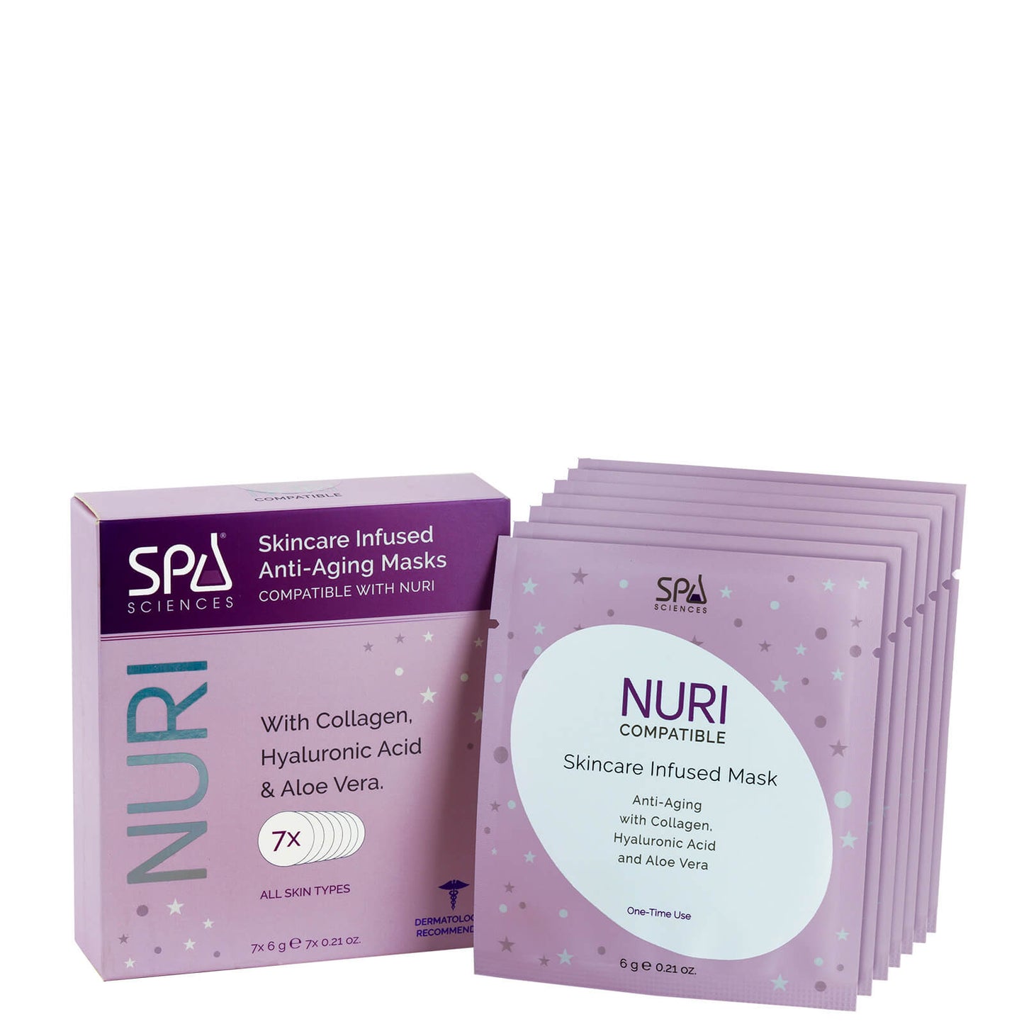 SPA SCIENCES NURI Compatible Anti Aging Masks, 7CT