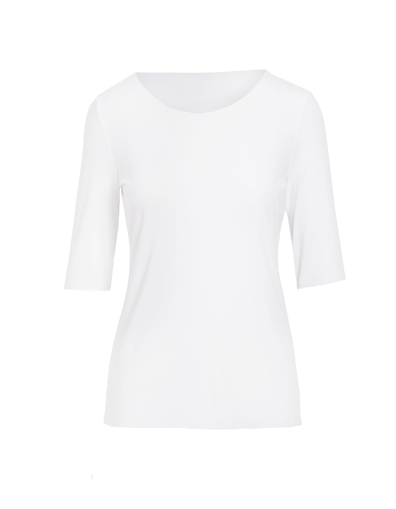 EGI Luxury Cotton Underwear Invisible Seamless Clean-Cut Scoop Neck T-Shirt. Made in Italy.