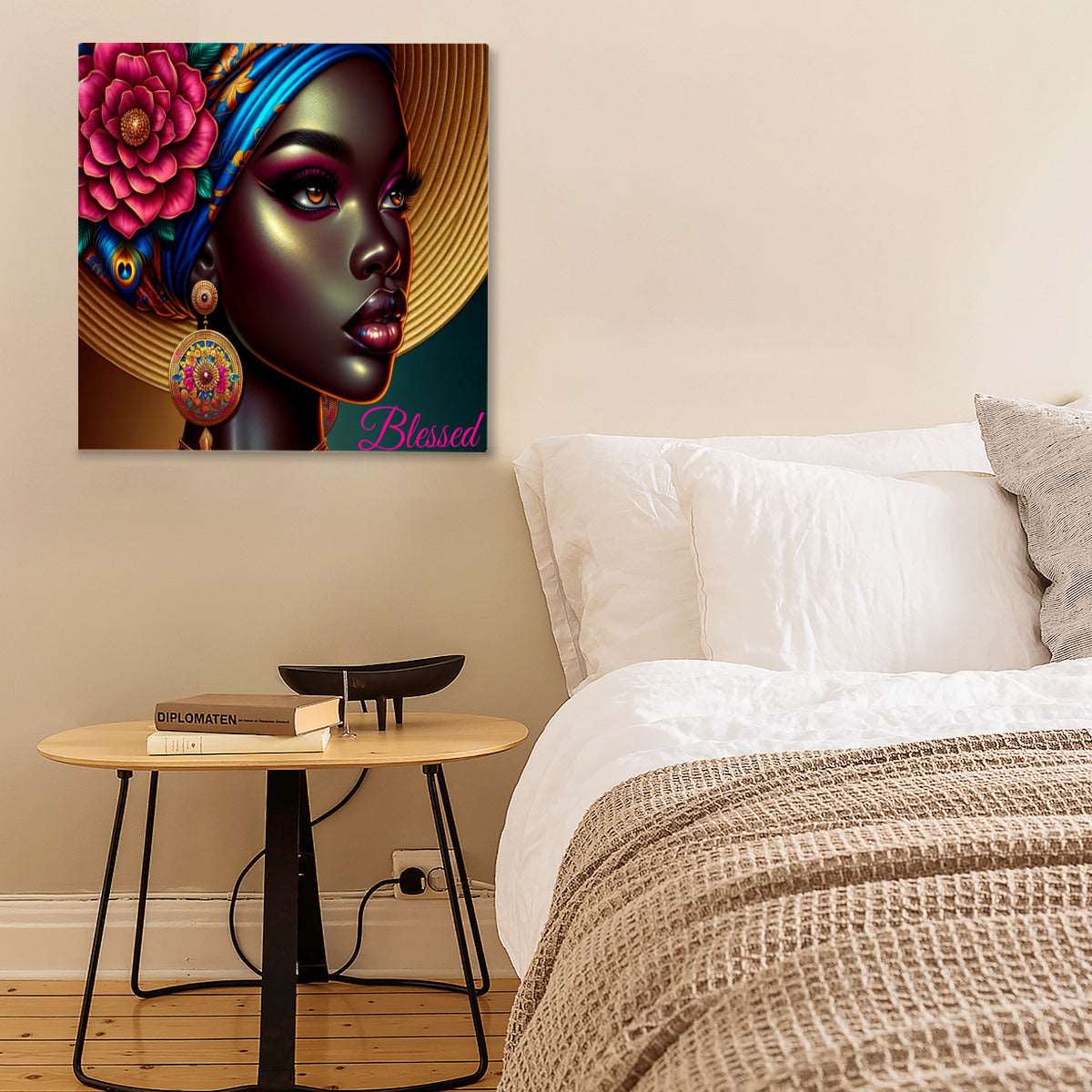 African Queen Series #22 Artwork, Wall Art, Home Decor, Africa, Custom Art