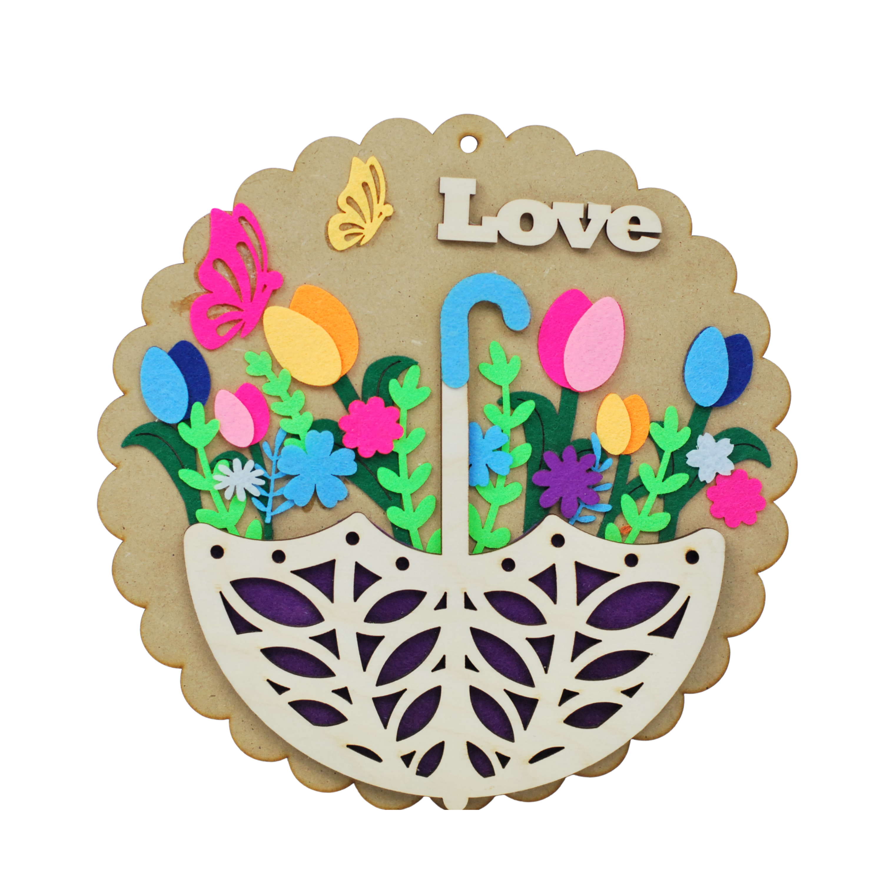 APLI Krapli - APLI Krapli Felt Applique Kit Love Kids Sewing Craft Precut Felt & Safe Needle Ages 6+