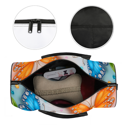 Butterflies Tote Bag – Stylish Travel Luggage with Gemstone Butterfly Design