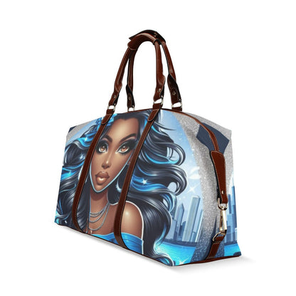 Deep Blue Travel Tote, Luggage, Duffel Bag, African American