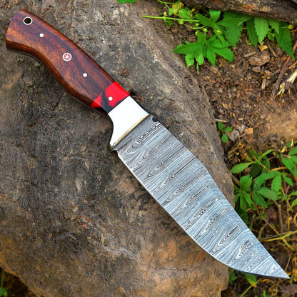 Custom Handmade Damascus Skinning Blade – 4.5" Damascus Steel