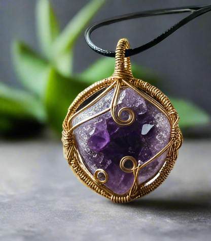 Iamevibez  Gold plated non-tarnishing wire wrapped necklace