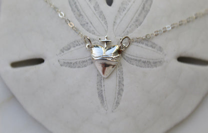 Holy Hearts™ Sacred Heart of Jesus Necklace in Sterling Silver
