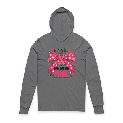 Breast Cancer Awareness Hoodie, Unisex Long Sleeve Tee, October Awareness Month, We Wear Pink Shirt, Support Cancer Research