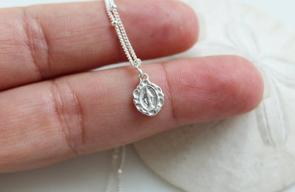 Tiny Miraculous Medal Necklace in 925 Sterling Silver