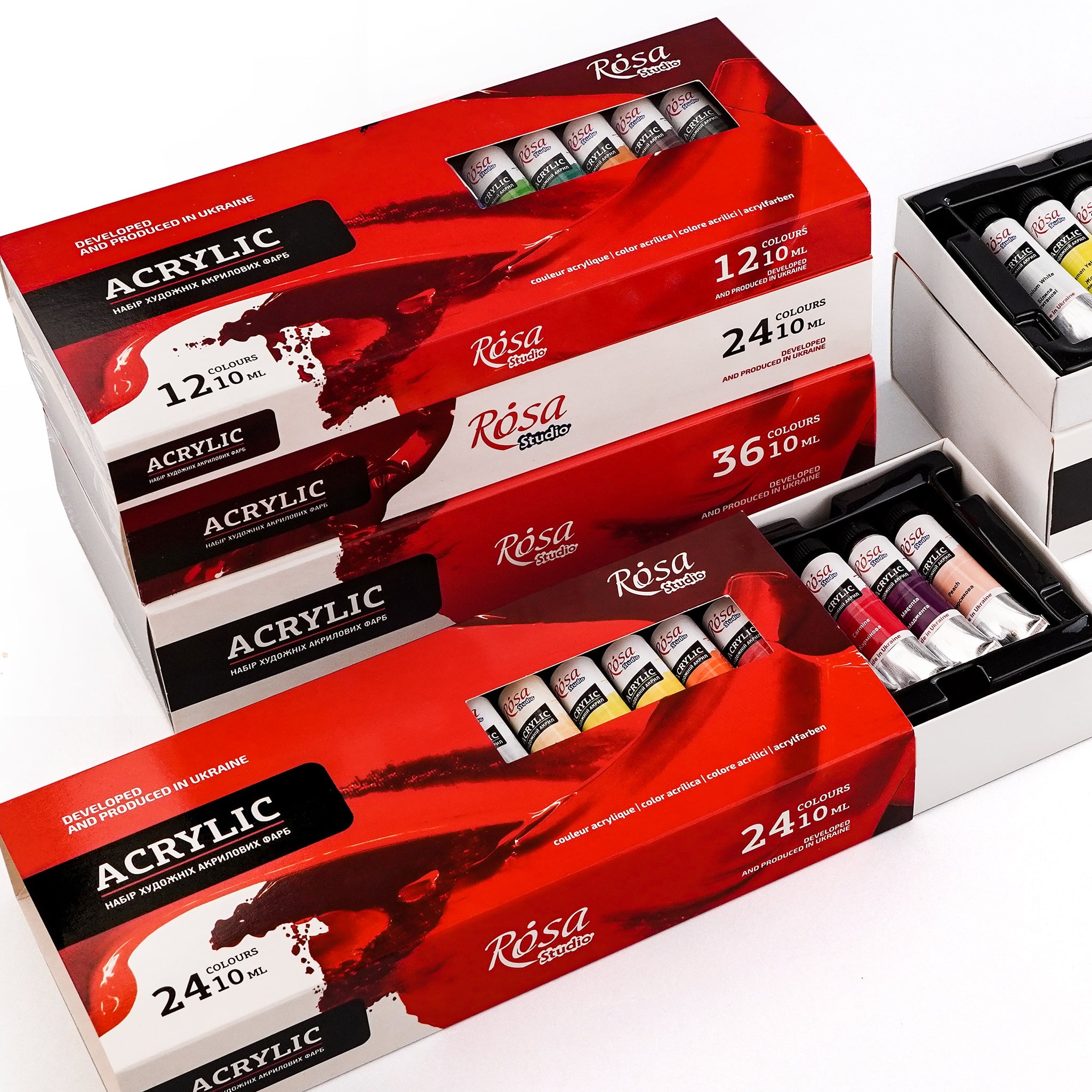 ROSA Studio Acrylic Paint Set - 36x10 ml, Tubes