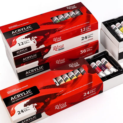 ROSA Studio Acrylic Paint Set - 36x10 ml, Tubes