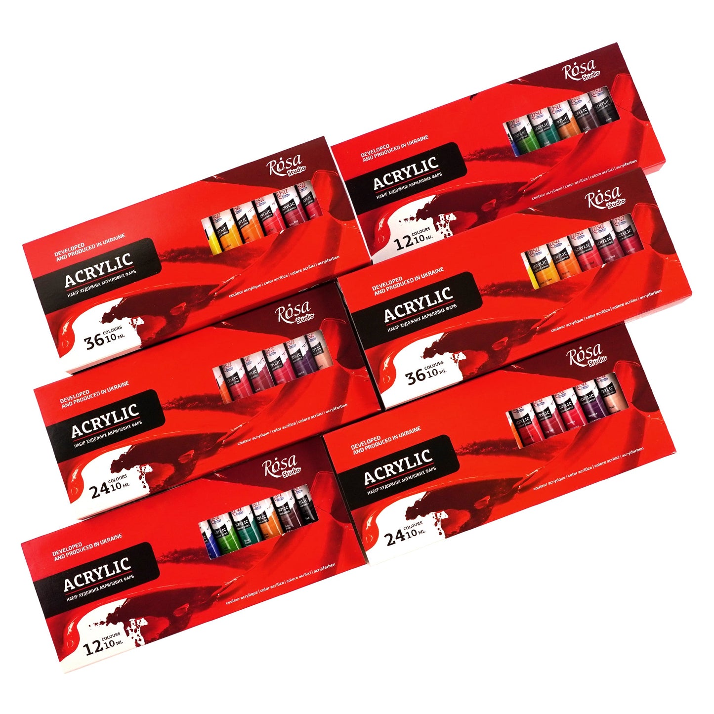 ROSA Studio Acrylic Paint Set - 36x10 ml, Tubes