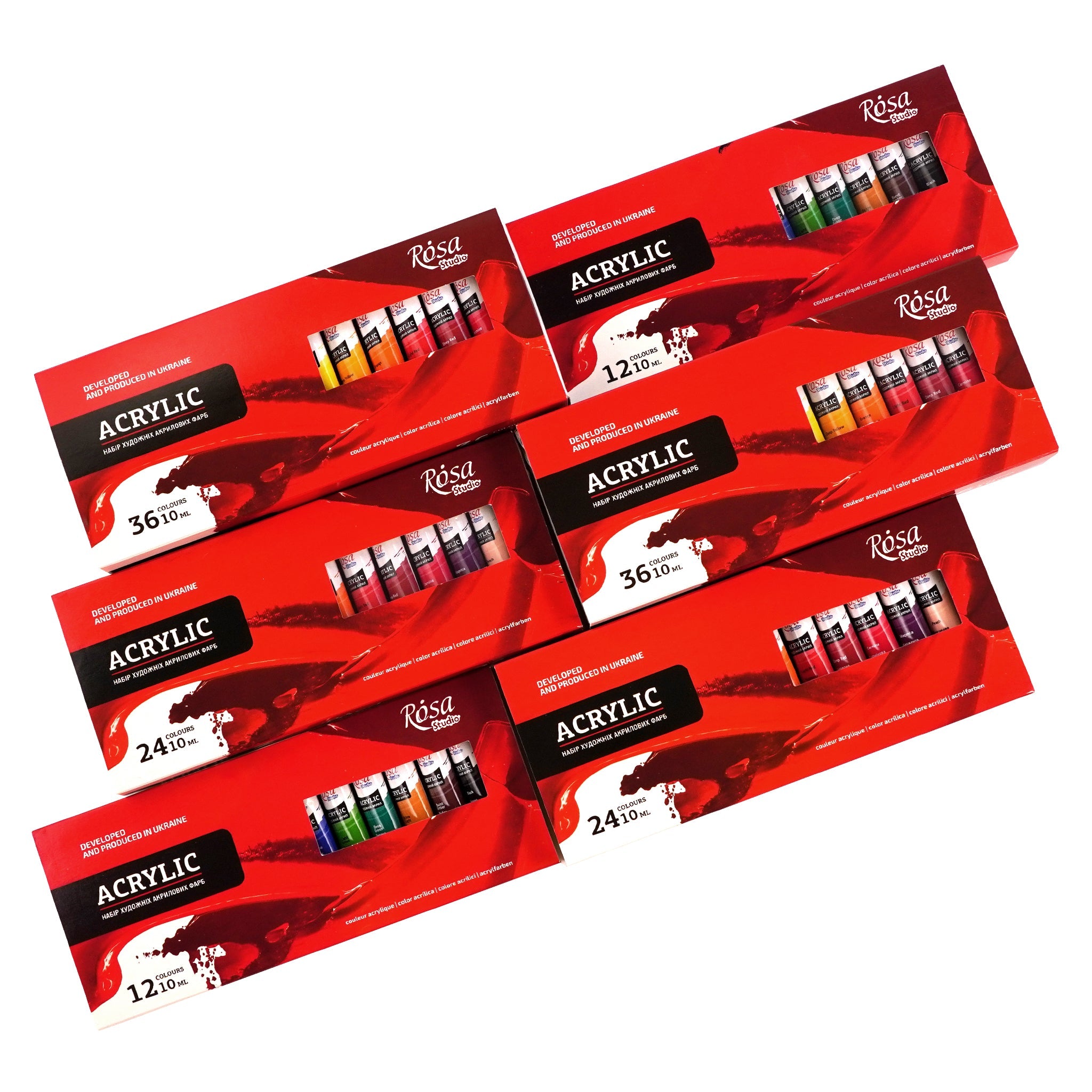 ROSA Studio Acrylic Paint Set - 36x10 ml, Tubes