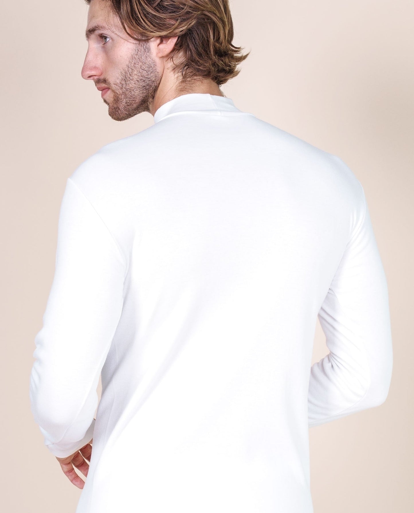 BASIC COTTON Free Spirit Premium Quality 100% Brushed/Fleece Cotton Men's Turtleneck Made in Italy