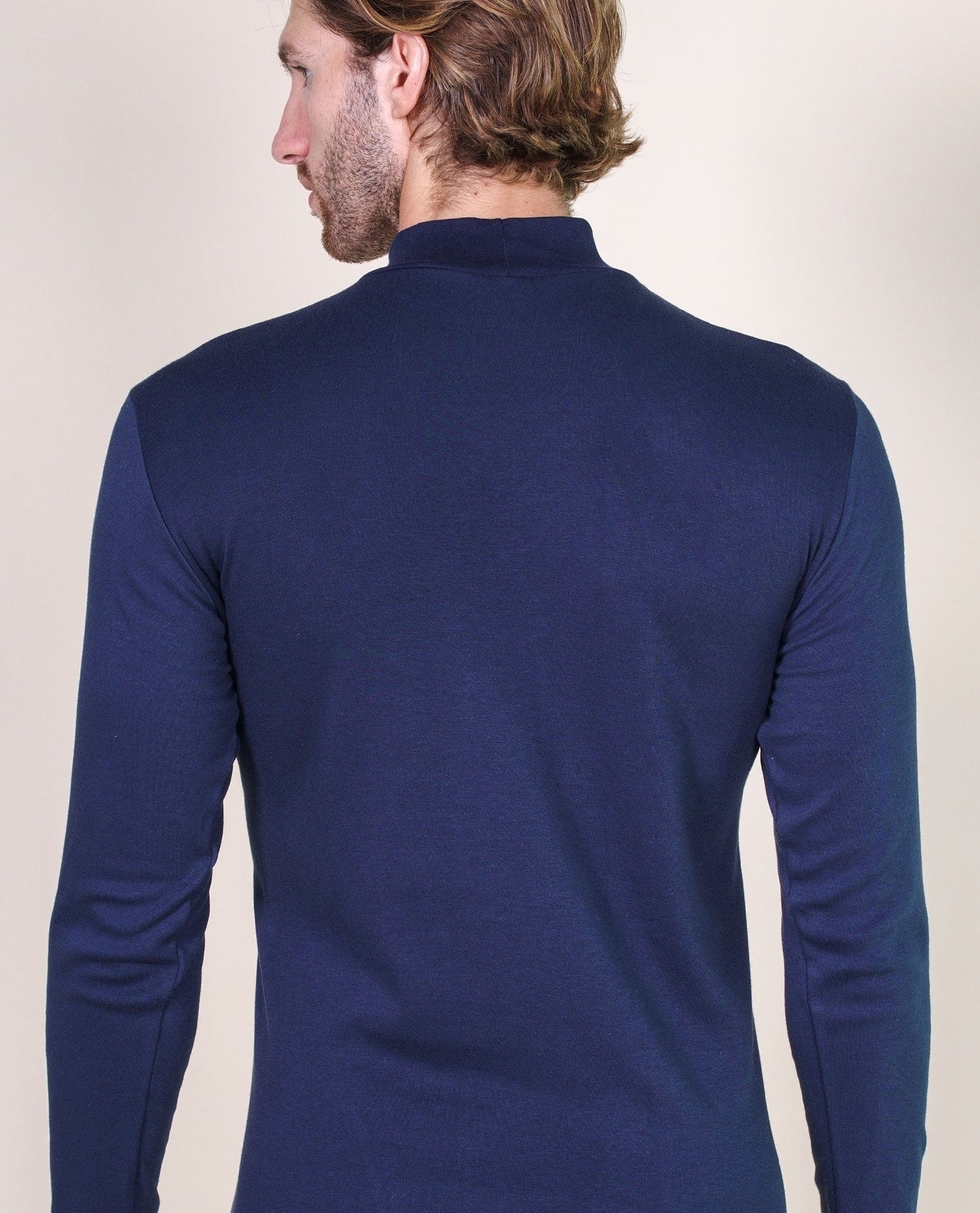 BASIC COTTON Free Spirit Premium Quality 100% Brushed/Fleece Cotton Men's Turtleneck Made in Italy