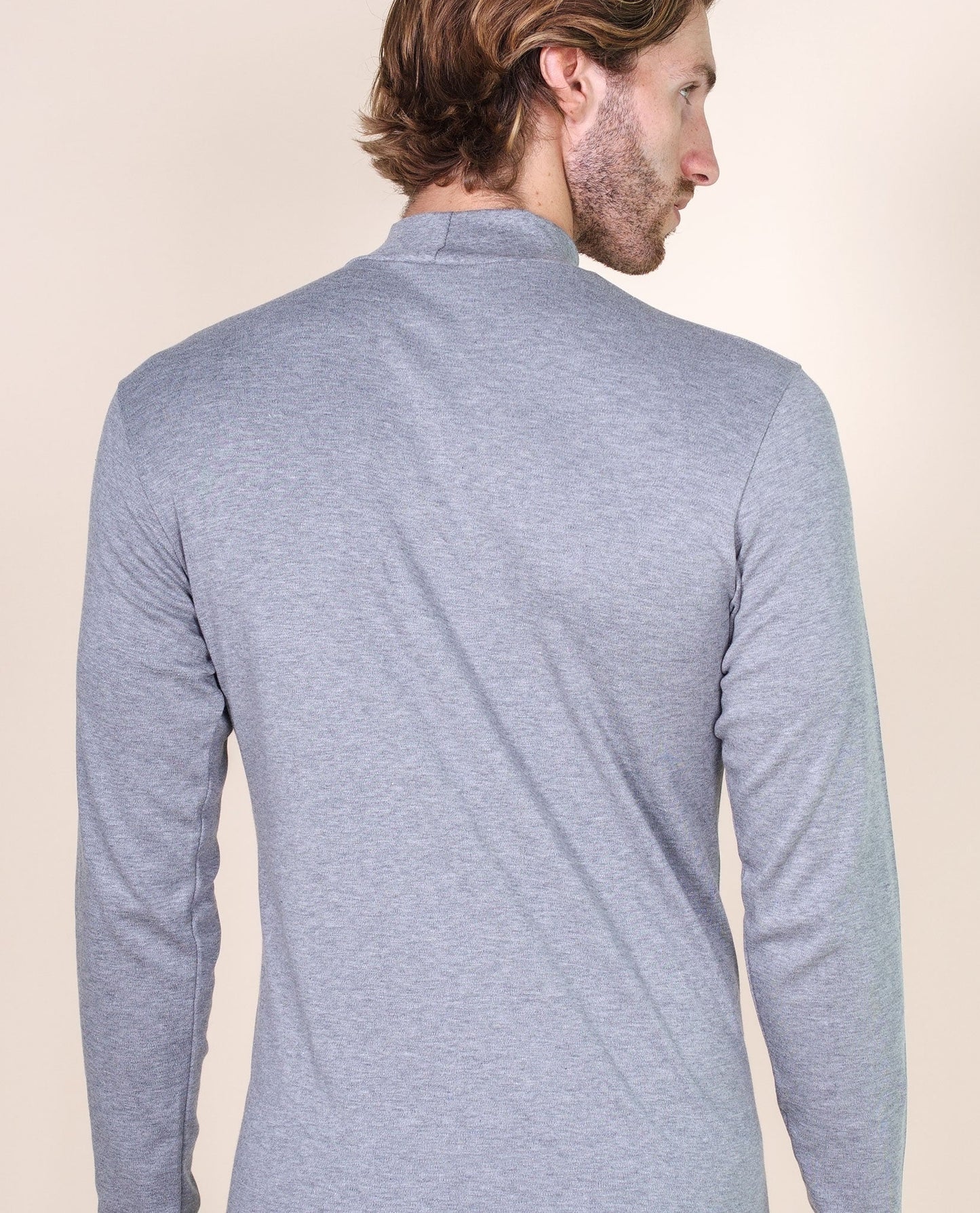 BASIC COTTON Free Spirit Premium Quality 100% Brushed/Fleece Cotton Men's Turtleneck Made in Italy
