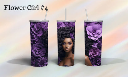 African American Girl covered in Girls Tumbler