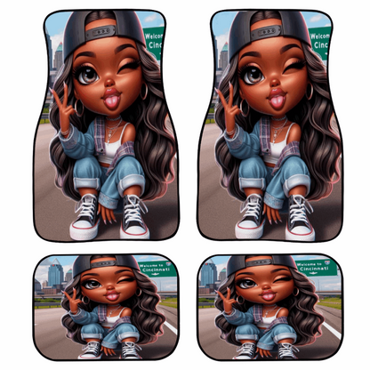 Custom Car Floor Mats 4 Pieces Rubber Non-Slip Floor Mats Auto Carpets Car Interior Decor