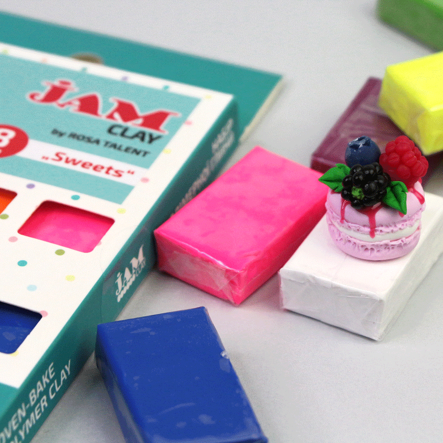 Polimer clay, set "Sweets", 8x20g, Jam Clay, ROSA TALENT