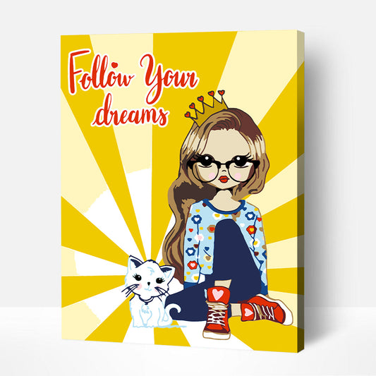 Artwille DIY Paint by Numbers for Adults and Kids - Follow your Dreams