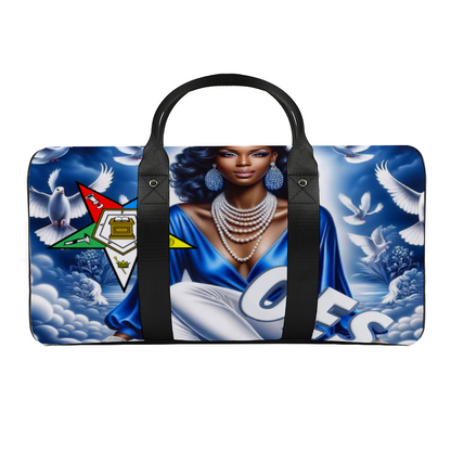 Blue Sky, OES, Sisterhood, Eastern Star, Sorority, Large Travel Luggage Gym Bags Duffel Bags