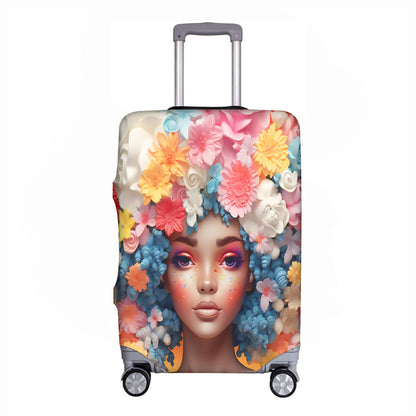 3D Afro Princess in crown Luggage Cover 18