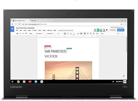 Lenovo 100e Chromebook Business Model, 11.6" HD Display 4GB Ram 32GB eMMC, Google Chrome OS Ready for the Classroom