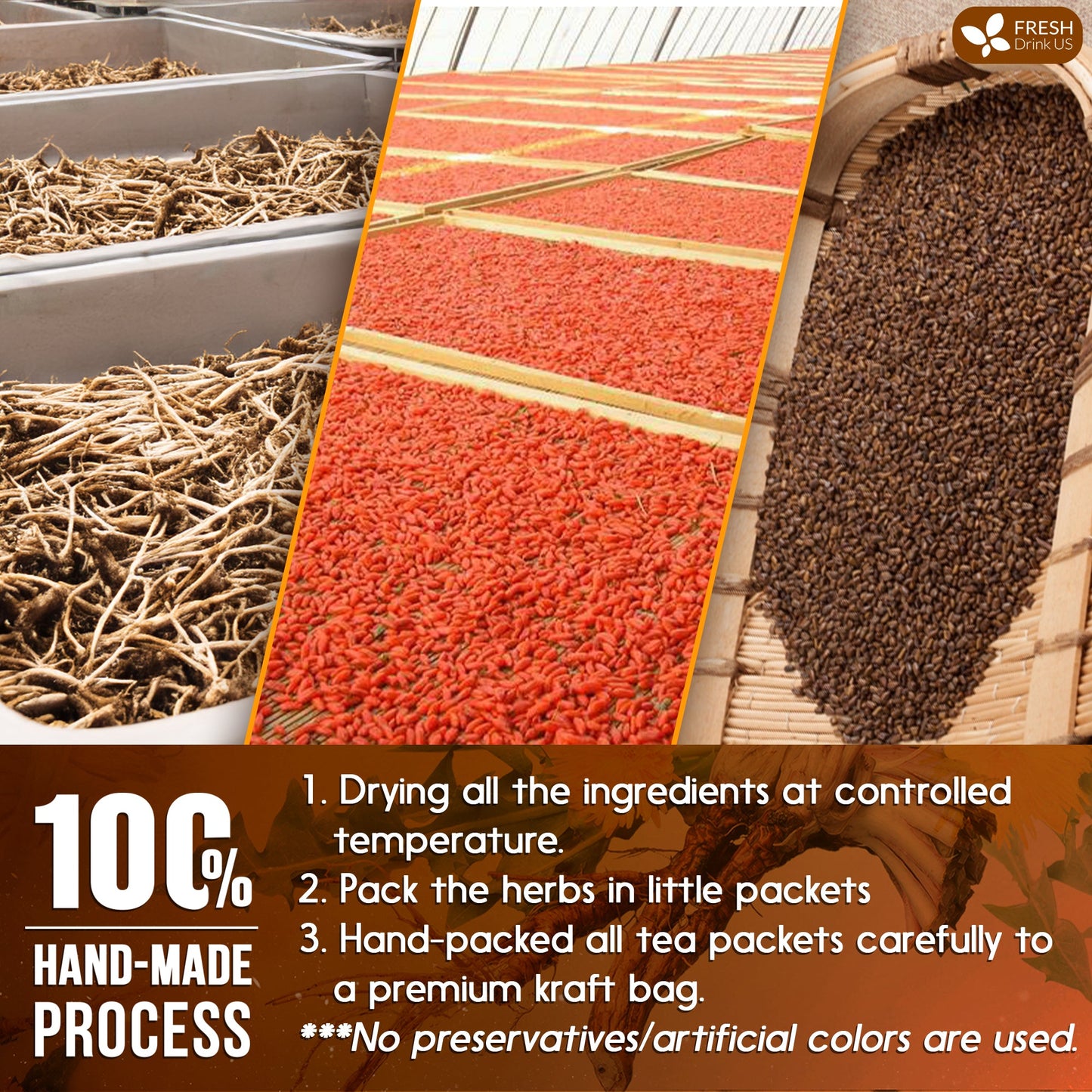 Dandelion Wolfberry Tea, 7 Herbal Ingredients