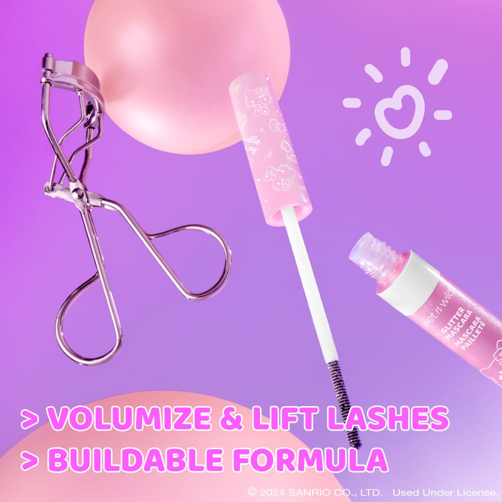 WET N WILD Hello Kitty Glitter Mascara + Eyelash Curler Set