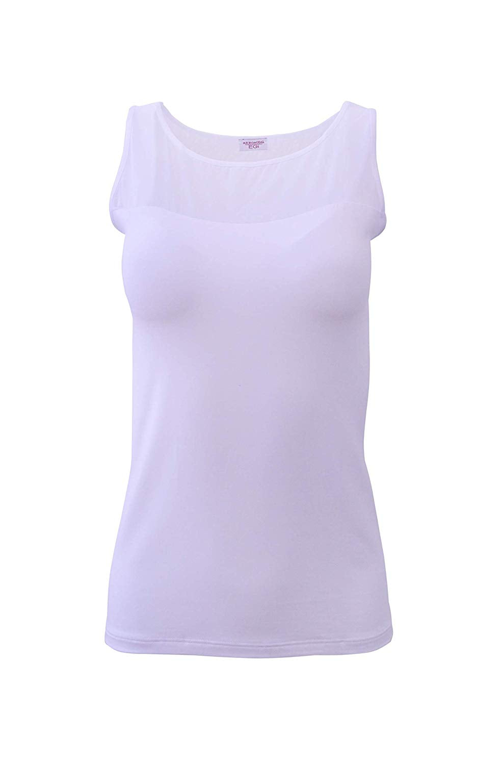 EGI Luxury Modal Women's Tulle Tank Top. Proudly Made in Italy.