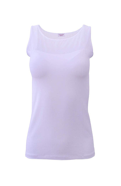 EGI Luxury Modal Women's Tulle Tank Top. Proudly Made in Italy.