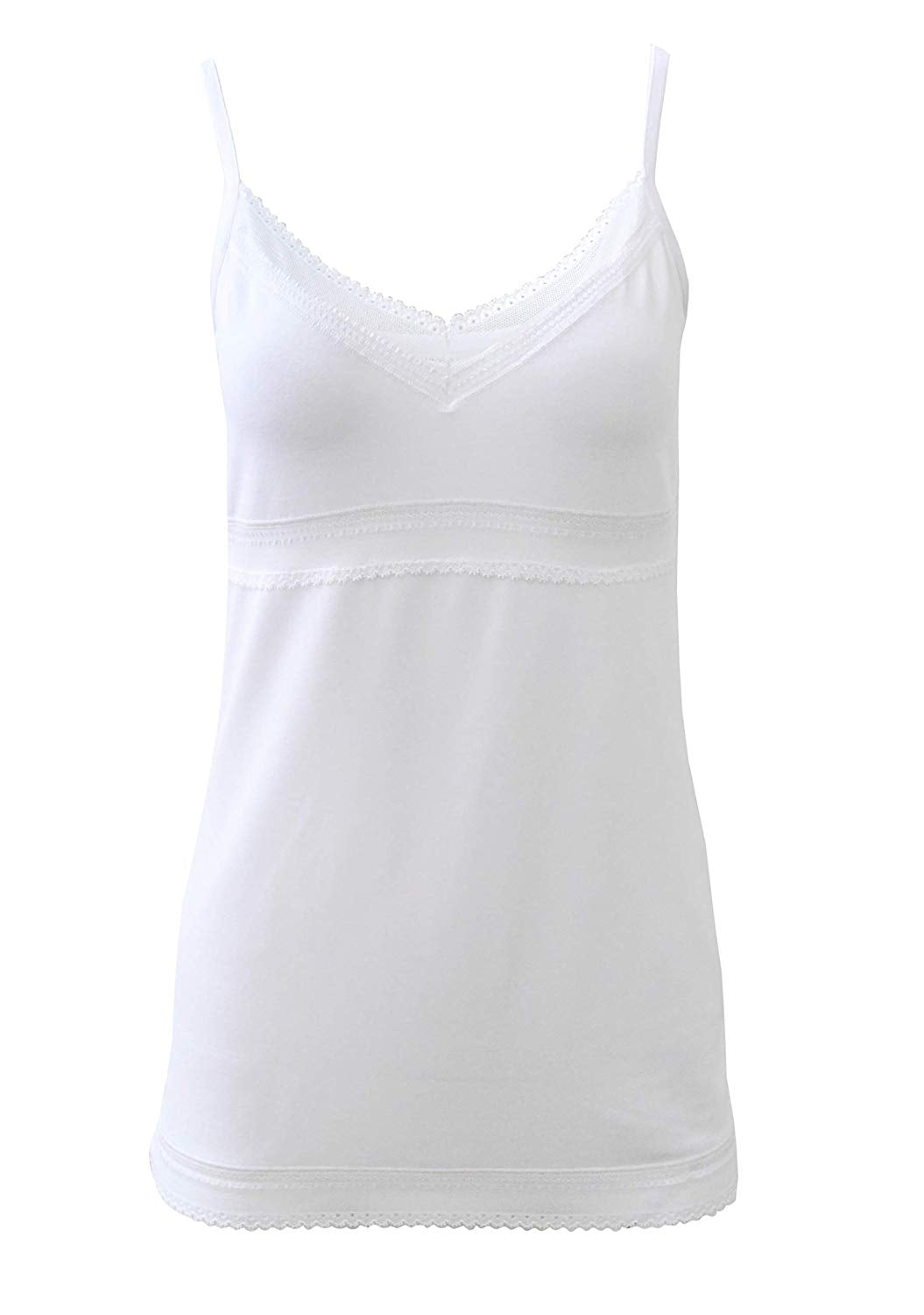 EGI Luxury Viscose Women's Lace-Trimmed Camisole. Proudly Made in Italy.