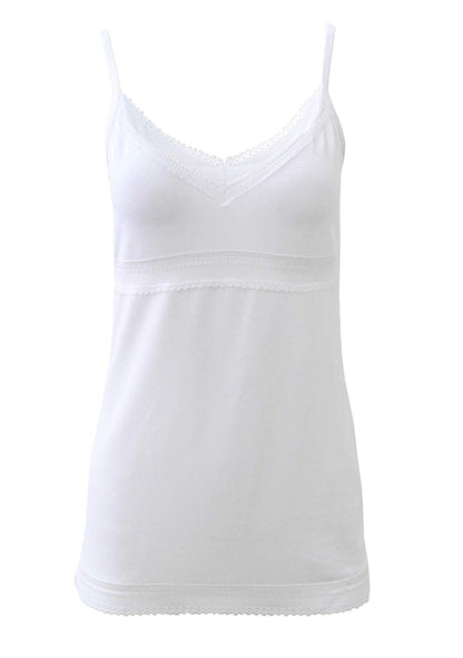 EGI Luxury Viscose Women's Lace-Trimmed Camisole. Proudly Made in Italy.
