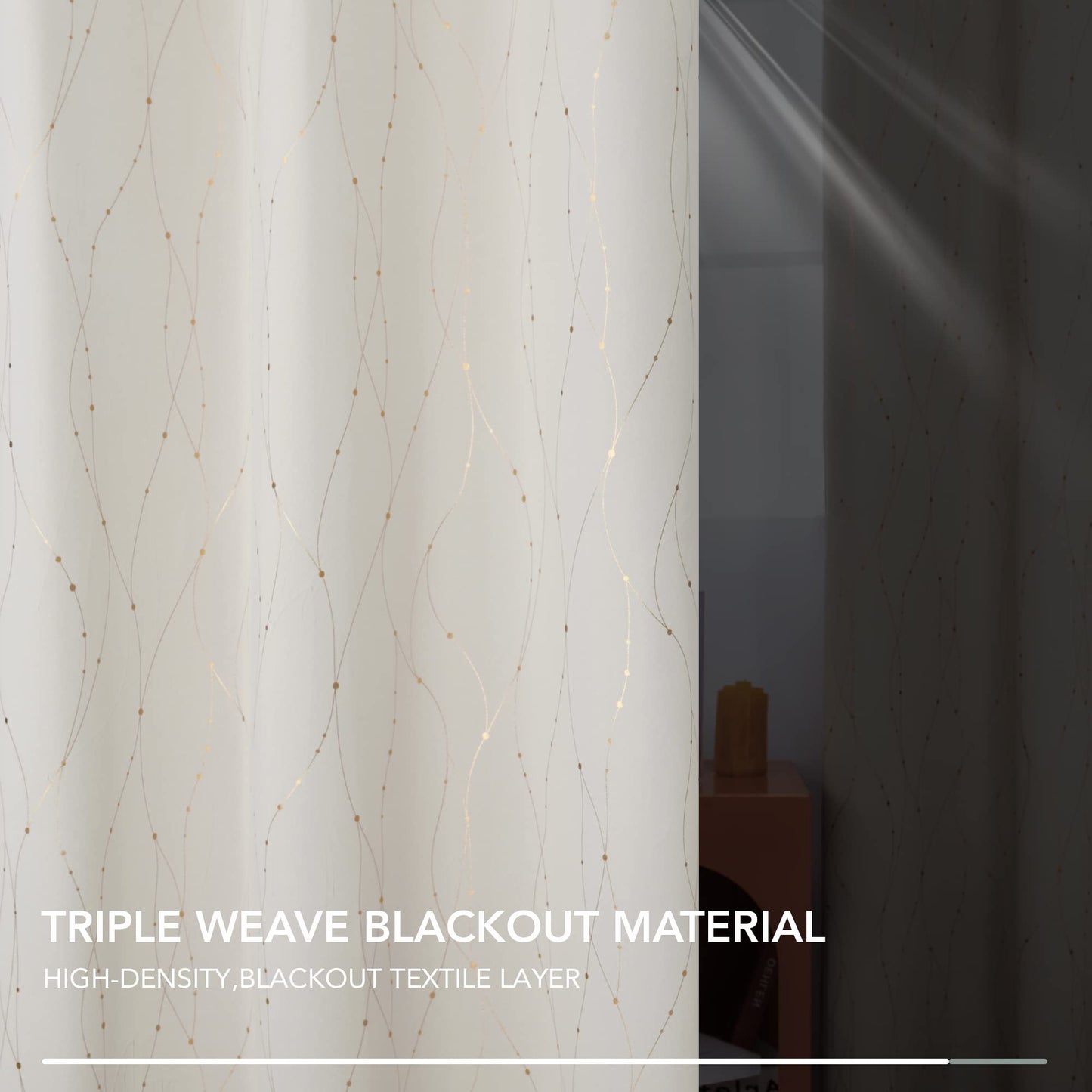 Thermal Blackout Curtains, Noise-Reducing, 2 Panels