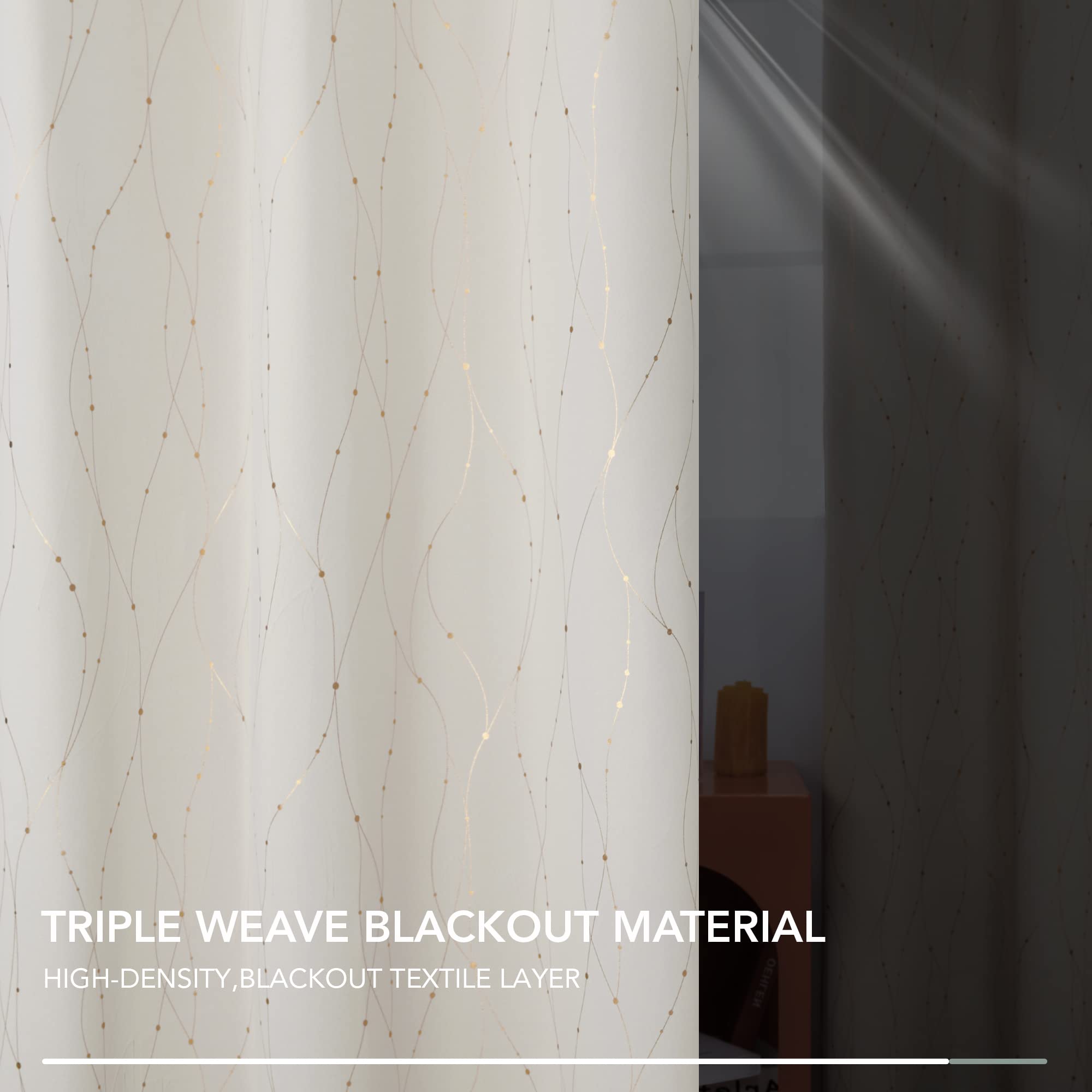 Thermal Blackout Curtains, Noise-Reducing, 2 Panels