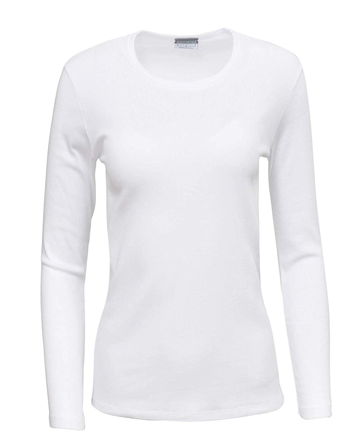 BASIC COTTON Free Spirit Premium Quality 100% Brushed Cotton/Fleece Long Sleeved Made in Italy