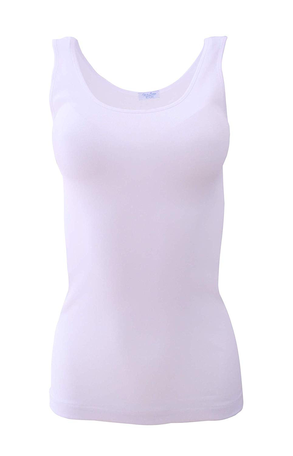 EGI Luxury 100%" Filo di Scozia Cotton Women's Tank(S - XXXL). Proudly Made in Italy.