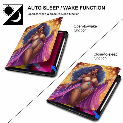 African American Women IPad Case with Apple Pencil Holder for iPad 2020 iPad Pro 2020/2021 and iPad 2020 Air4