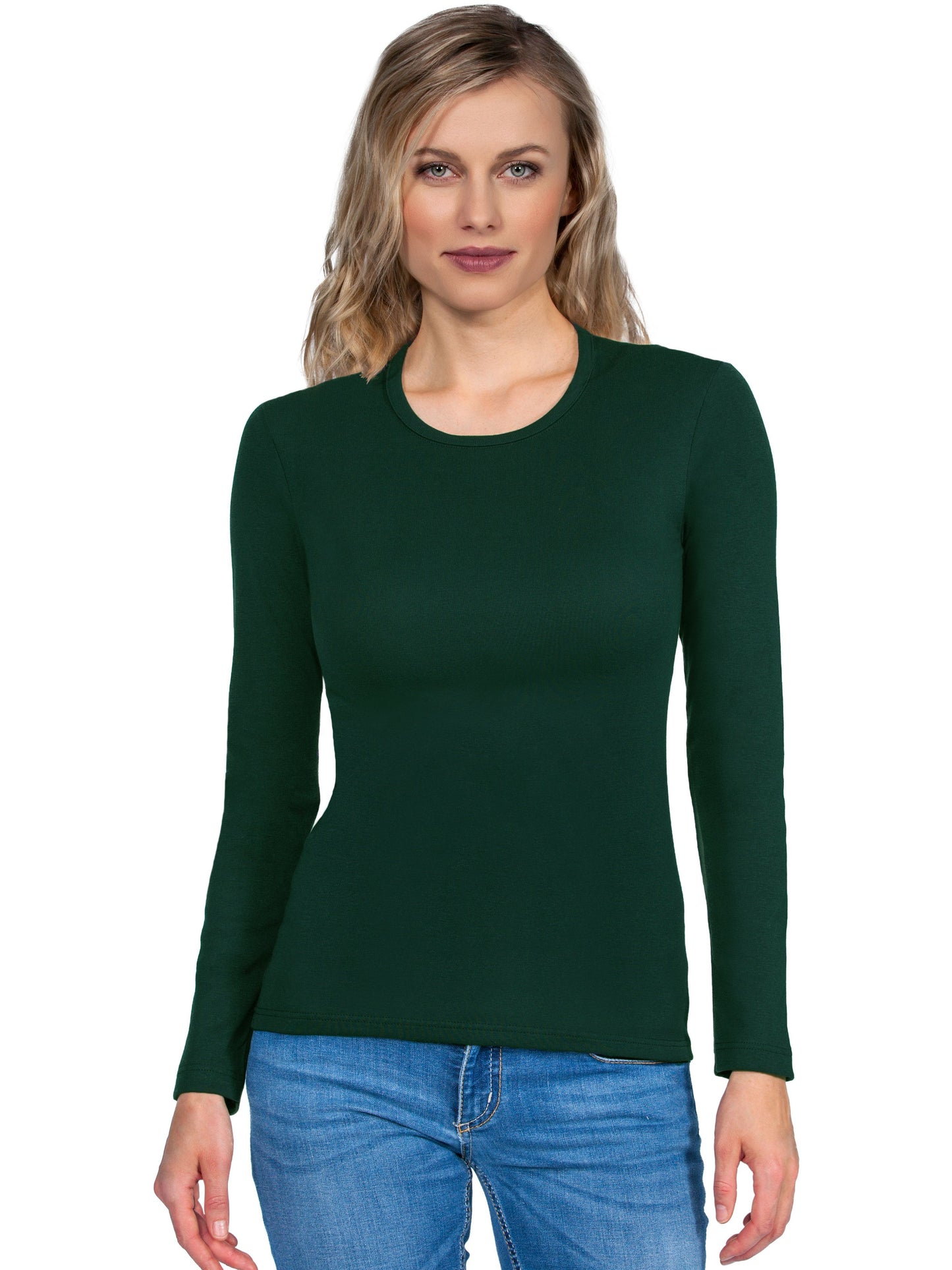 BASIC COTTON Free Spirit Premium Quality 100% Brushed Cotton/Fleece Long Sleeved Made in Italy