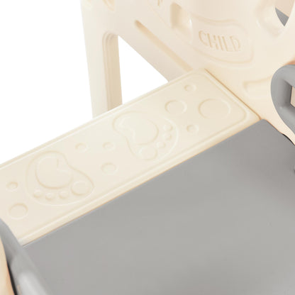 Kids Slide with Bus Play Structure Freestanding Bus Toy with Slide for Toddlers Bus Slide Set with Basketball Hoop