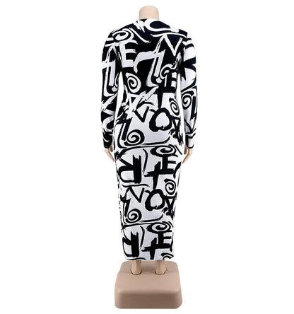 Large Spring New Long Sleeve Dress