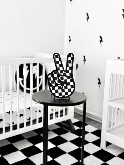 Checkered peace | wall sign
