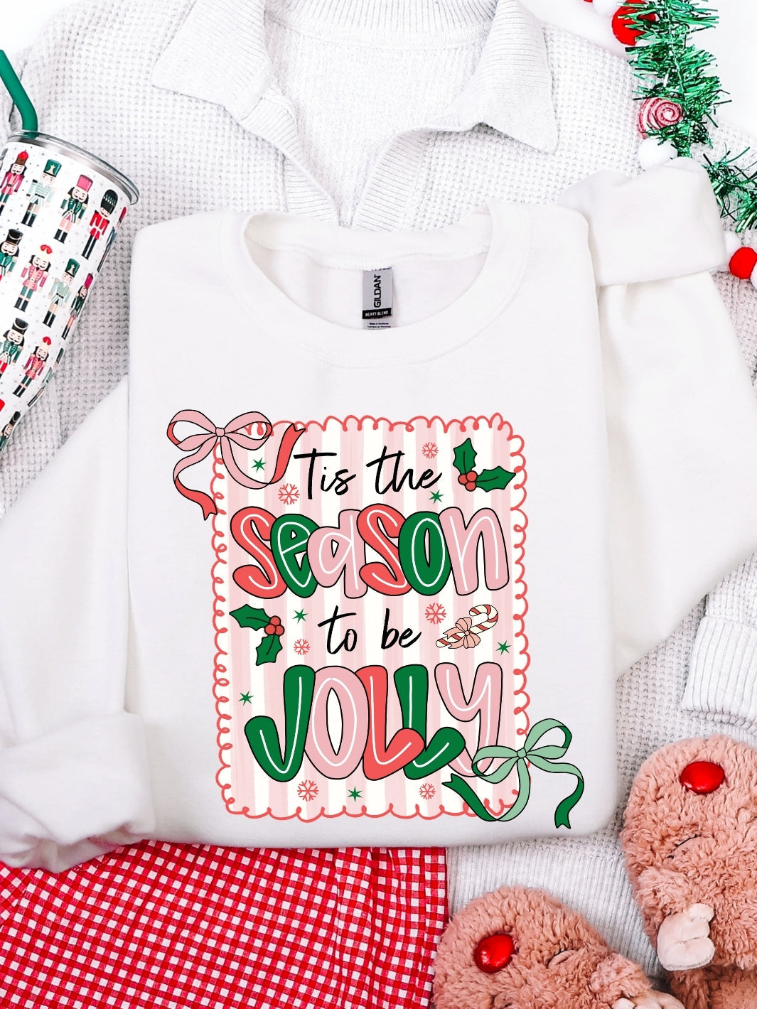 Gildan Preppy To Be Jolly Christmas Sweatshirt