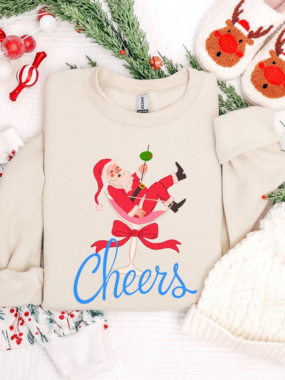 Gildan Christmas Santa Cheers Sweatshirt