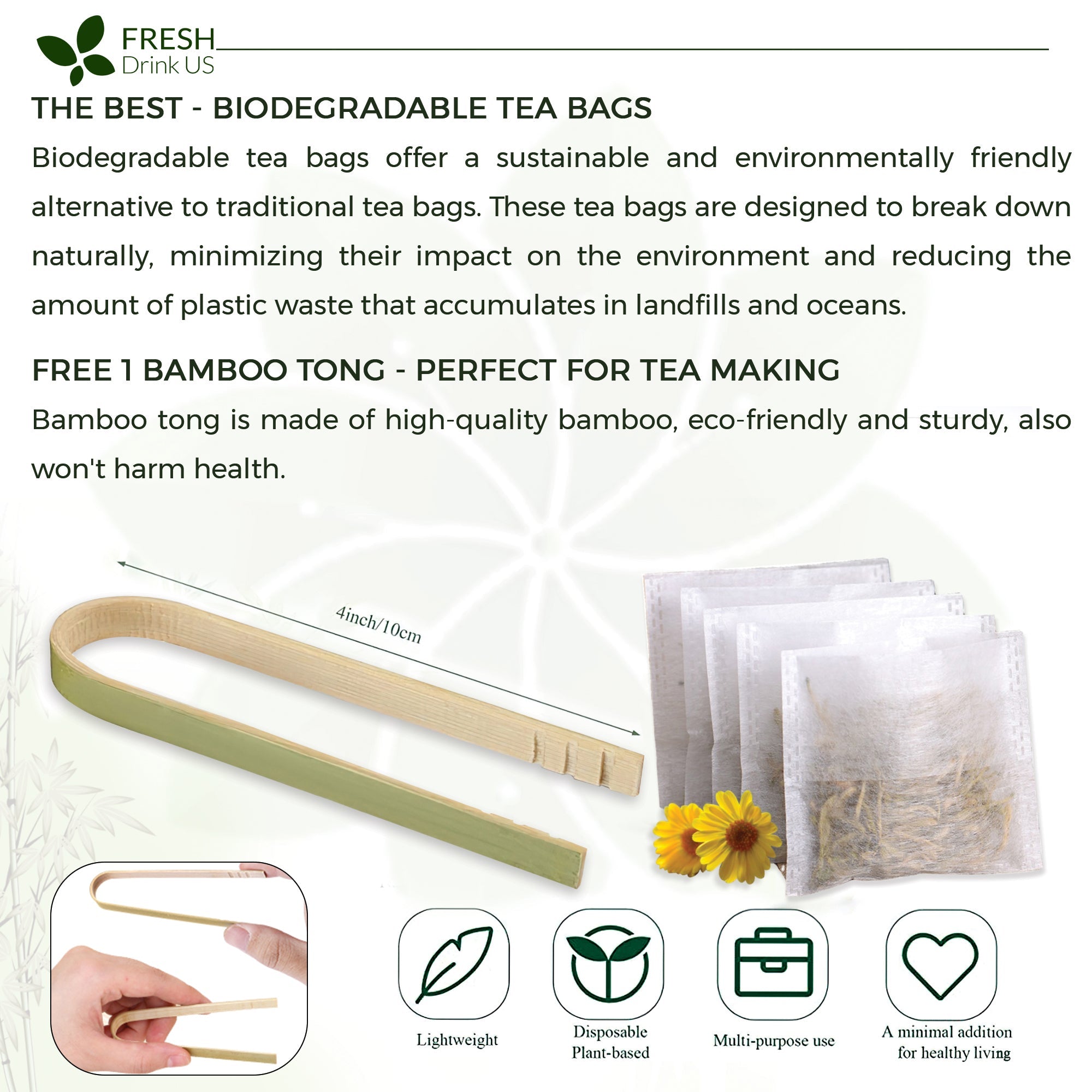 Dandelion Root Tea Bags, 100% Natural & Pure from Dandelion Root, Eco-Conscious Tea Bags, Dandelion Root Herbal Tea. Dandelion Root Tea. No Sugar, No Caffeine, No Gluten, Vegan.