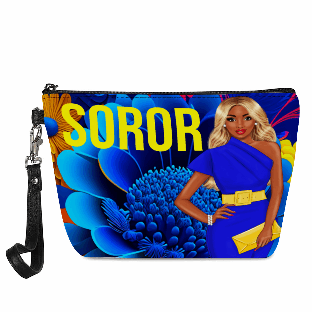 "Embrace Sisterhood in Style with the Exquisite Blue & Gold Sorority Collection: SGRHO Luggage and Duffel Bags"