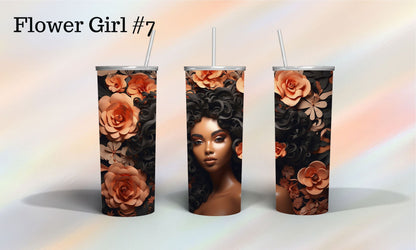 African American Girl covered in Girls Tumbler