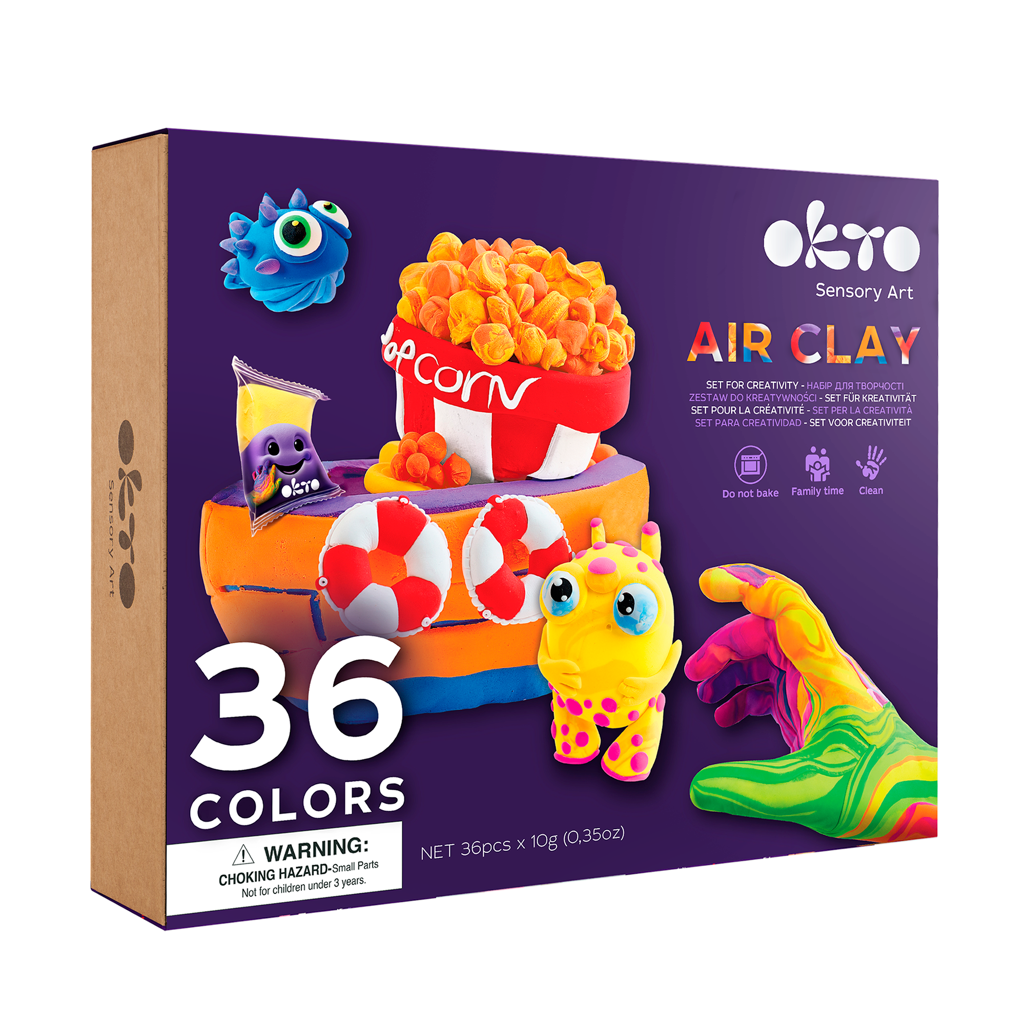 OKTO Air Clay Set for Creativity – 36 Colors