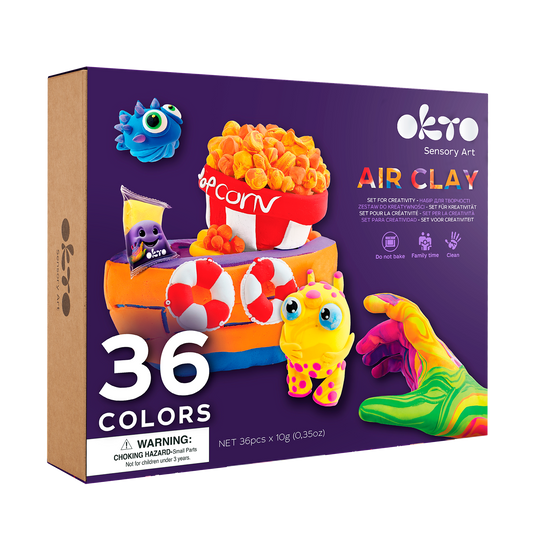 OKTO Air Clay Set for Creativity – 36 Colors